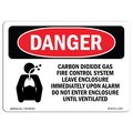 Signmission Safety Sign, OSHA Danger, 10" Height, 14" Width, Carbon Dioxide Gas Fire, Landscape OS-DS-D-1014-L-2169